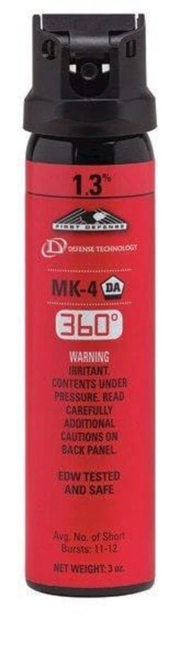 Defense Technology First Defense 1.3% MK-4 OC Aerosol -Tactical Apparel Store defense technology first defense 1.3percent mk 4 oc aerosol mk4 82872.1603740545