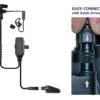 Earphone Connection Hawk Black Diamond Tactical Easy Connect Lapel Microphone