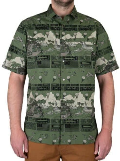 LA Police Gear 5 Branches Tactical Tiki™ Short Sleeve Button Up Shirt -Tactical Apparel Store la police gear 5 branches tactical tiki short sleeve button up shirt sstiki5branch 29176.1623592762