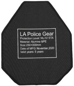 LA Police Gear Level IV 10" X 12" Shooter's Cut Ceramic Ballistic Armor Rifle Plate -Tactical Apparel Store la police gear level iv 10 x 12 shooters cut ceramic ballistic armor rifle plate l4 sc10x12 59987.1616010892