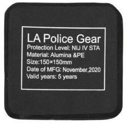 LA Police Gear Level IV 6" X 6" Ceramic Ballistic Armor Rifle Side Plate 3 LA Police Gear Level IV 6" X 6" Ceramic Ballistic Armor Rifle Side Plate -Tactical Apparel Store la police gear level iv 6 x 6 ceramic ballistic armor rifle side plate l4 6x6 44877.1616010969