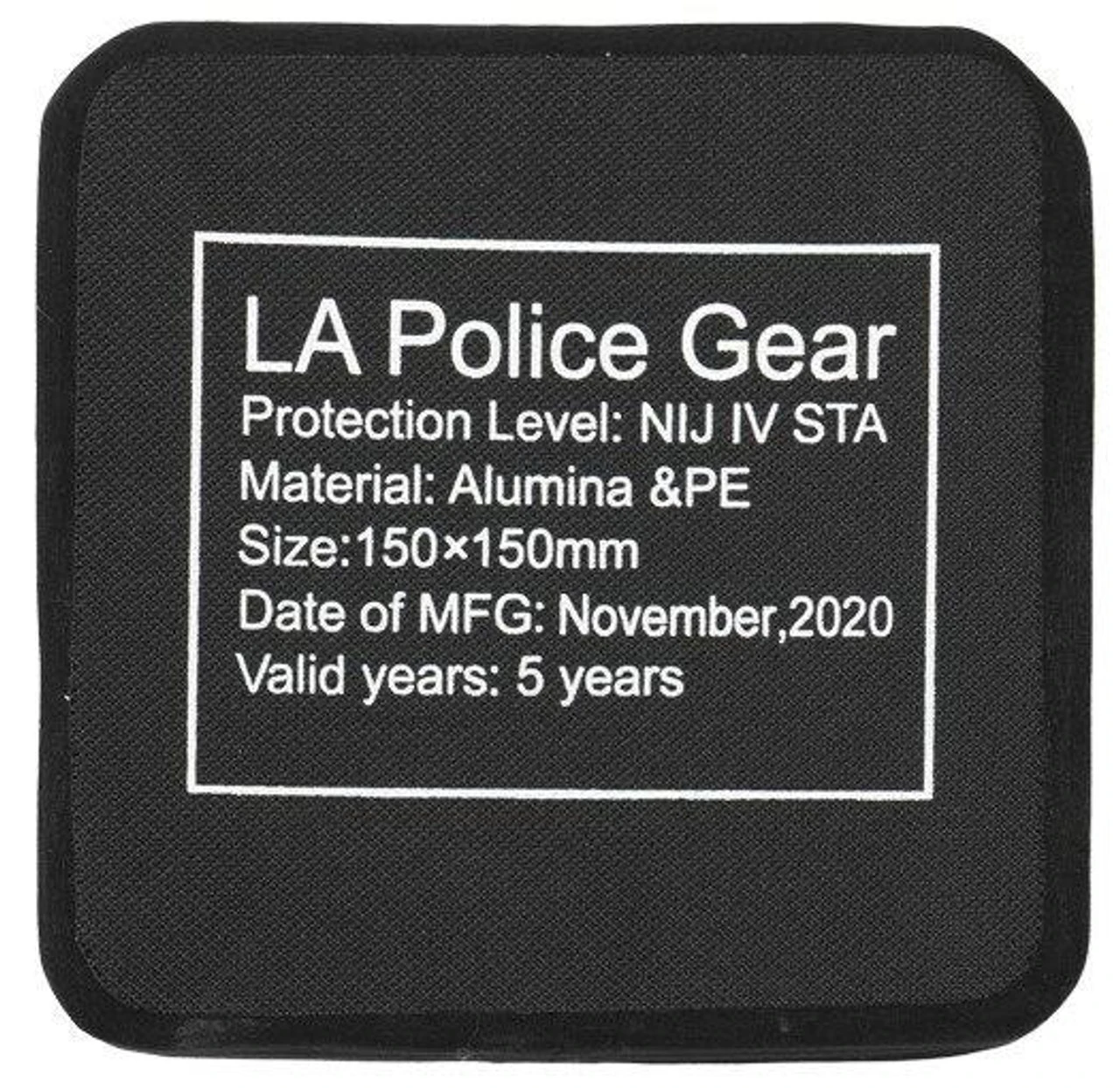 LA Police Gear Level IV 6" x 6" Ceramic Ballistic Armor Rifle Side Plate LA Police Gear Level IV 6" X 6" Ceramic Ballistic Armor Rifle Side Plate -Tactical Apparel Store la police gear level iv 6 x 6 ceramic ballistic armor rifle side plate l4