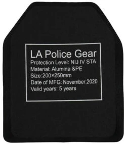 LA Police Gear Level IV 8" X 10" Ceramic Ballistic Armor Rifle Plate -Tactical Apparel Store la police gear level iv 8 x 10 ceramic ballistic armor rifle plate l4 8x10 35411.1616010934