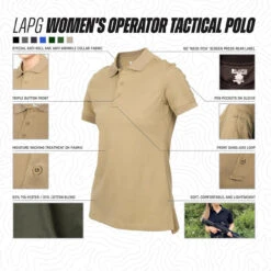 LA Police Gear Women's Operator Tactical Polo -Tactical Apparel Store la police gear womens operator tactical polo tp woppolo 01312.1648132361