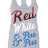 LA Police Gear Women's Red White & Pew Pew Tank Top -Tactical Apparel Store la police gear womens red white and pew pew tank top ts red white 02627.1601524588