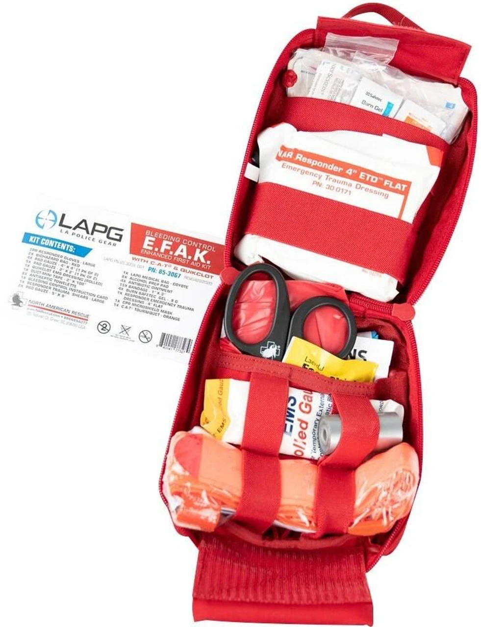 LAPG NAR Bleeding Control E.F.A.K. w/CAT + QuikClot LAPG NAR Bleeding Control E.F.A.K. W/CAT + QuikClot -Tactical Apparel Store lapg nar bleeding control efak wcat quikclot 85 3058 89356.1601509826