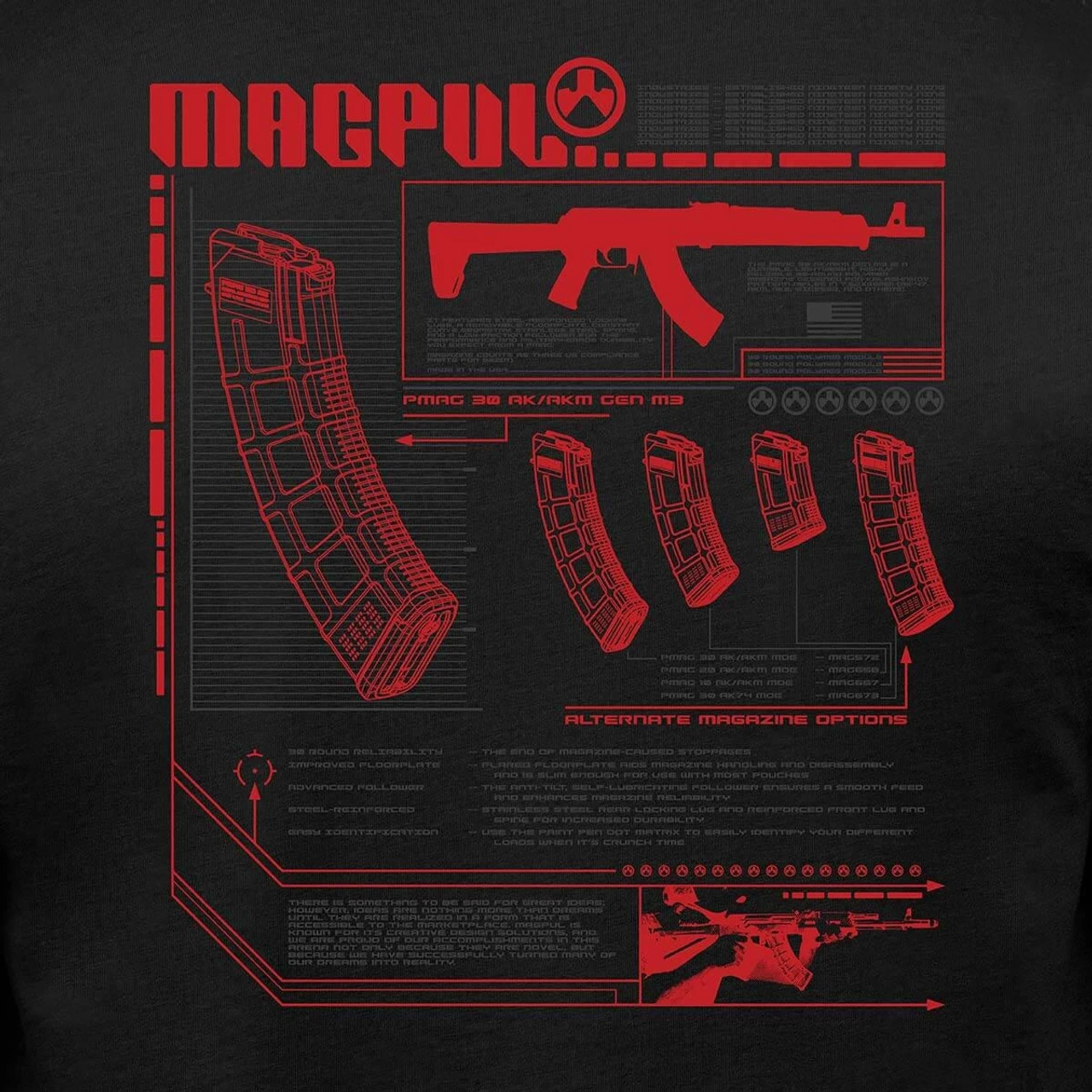 Magpul Magvision AK Cotton T-Shirt Magpul Magvision AK Cotton T-Shirt -Tactical Apparel Store magpul magvision ak cotton t shirt mag1333 51790.1691906699