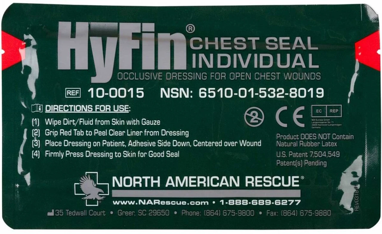 North American Rescue HyFin Chest Seal North American Rescue HyFin Chest Seal -Tactical Apparel Store north american rescue hyfin chest seal 10 0015 61093.1683217981