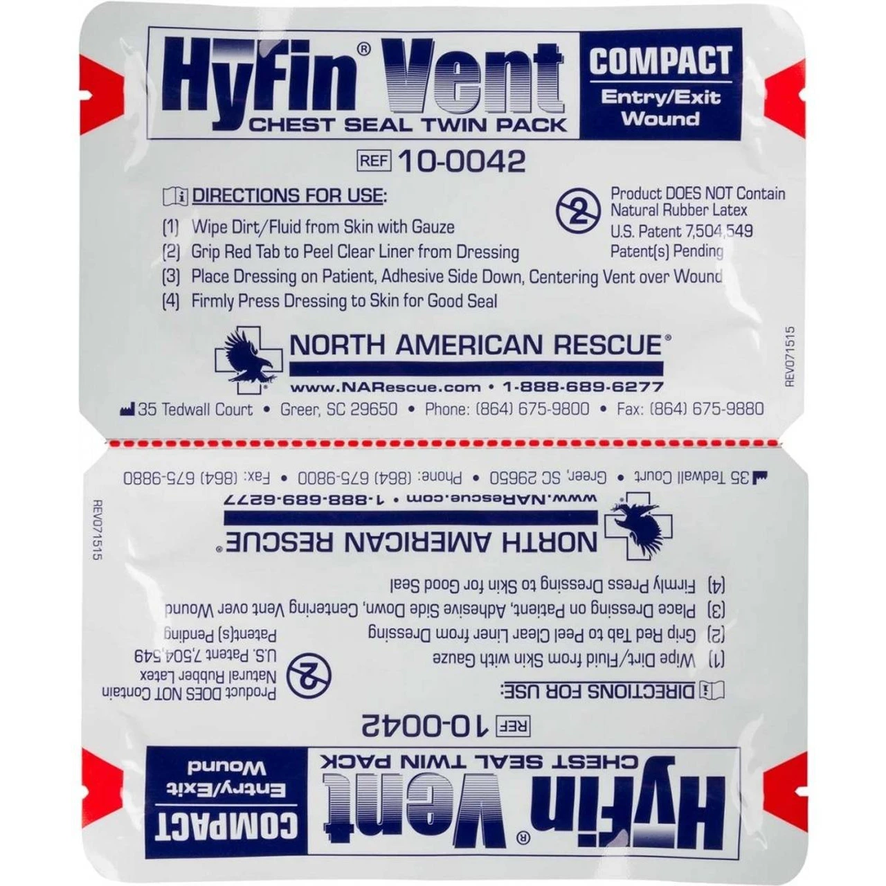 North American Rescue Hyfin Vent Compact Chest Seal Twin Pack North American Rescue Hyfin Vent Compact Chest Seal Twin Pack -Tactical Apparel Store north american rescue hyfin vent compact chest seal twin pack 10 0042 64312.1602576384