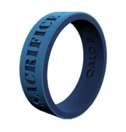 QALO Folds Of Honor Women's Blue Mantra Strata Ring