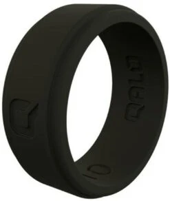 Qalo Men's Charcoal Step Edge Ring QS-MSC