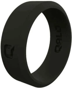 Qalo Women's Modern Black Q2X Silicone Ring