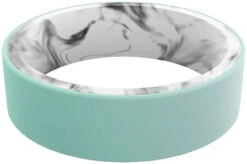 Qalo Women's Switch Reversible White Marble & Aqua Silicone Ring -Tactical Apparel Store qalo womens switch reversible white marble and aqua silicone ring qs9 usq 20793.1646086166