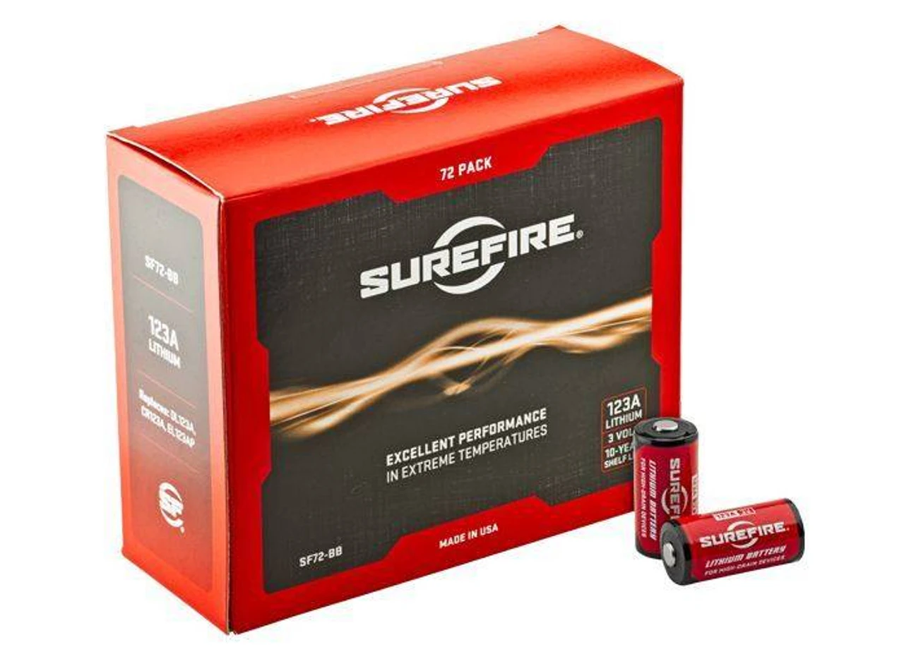 SureFire 123A Lithium Batteries - 72 Pack SureFire 123A Lithium Batteries - 72 Pack -Tactical Apparel Store surefire 123a lithium batteries 72 pack 72pack 20715.1603754599