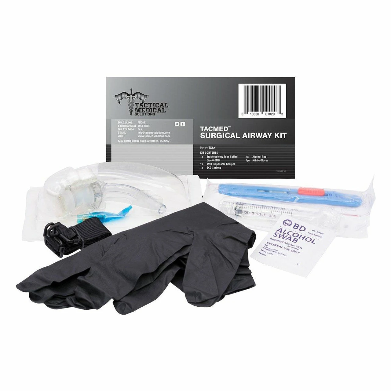 Tactical Medical Solutions Surgical Airway Kit Tactical Medical Solutions Surgical Airway Kit -Tactical Apparel Store tactical medical solutions surgical airway kit tsak h 21998.1624415121
